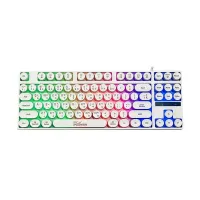 Pc Power K87 RGB Wired Gaming Keyboard with Bangla (White)